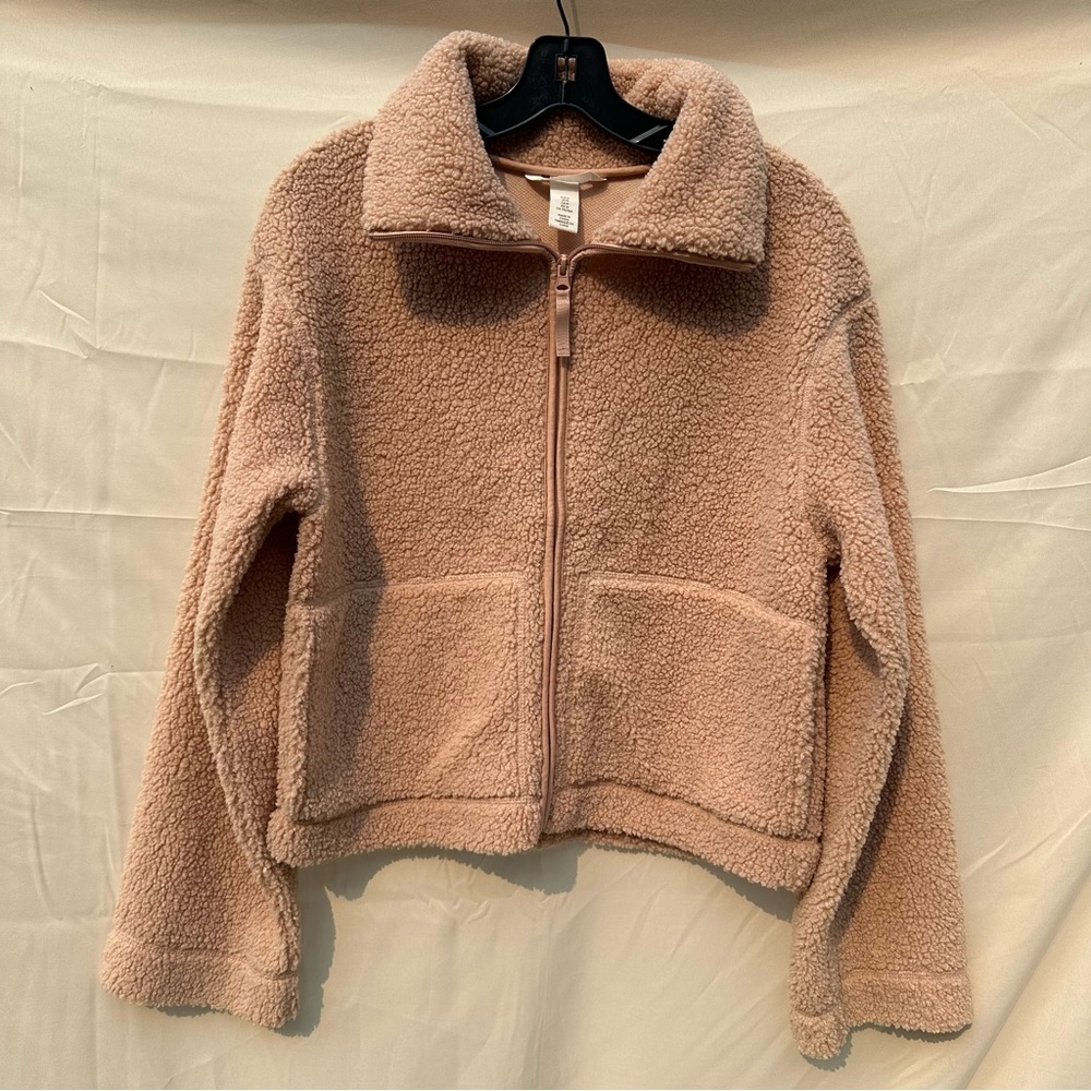 H&M teddy bear long sleeve jacket